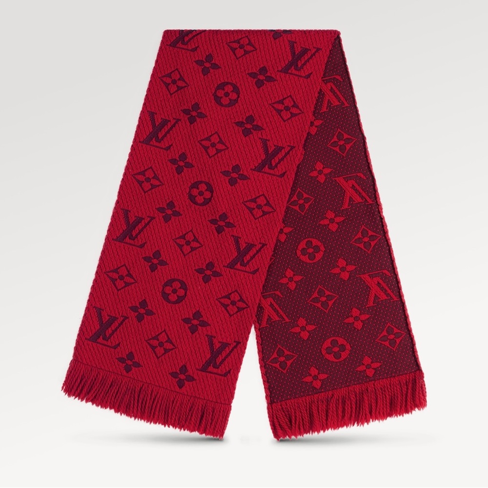 Authentic LV logomania wool scarf